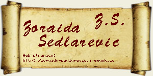 Zoraida Sedlarević vizit kartica